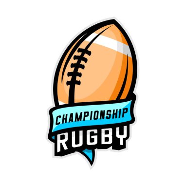 beyaz arkaplanda ragbi sporu vektör tasarımı