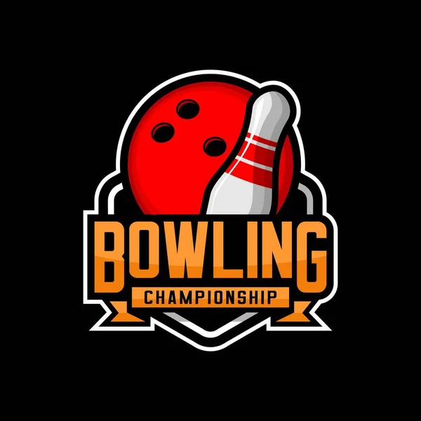 Bowling Sport Logo Abbildung Vecto — Stockvektor