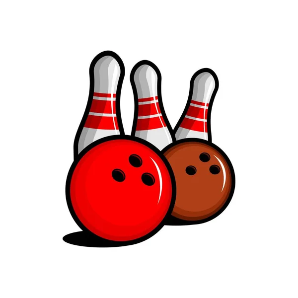 Bowling Sport Logo Illustrazione Vecto — Vettoriale Stock