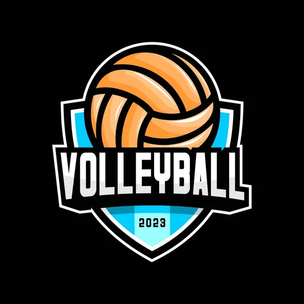 Volleyball Sport Logo Vektor Design Auf Weißem Hintergrund — Stockvektor