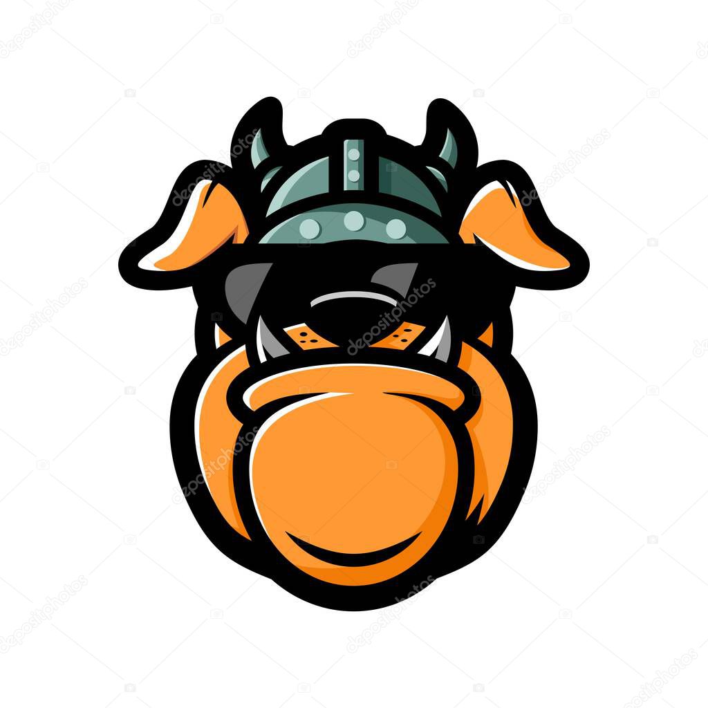 Vector illustration of a bulldog head