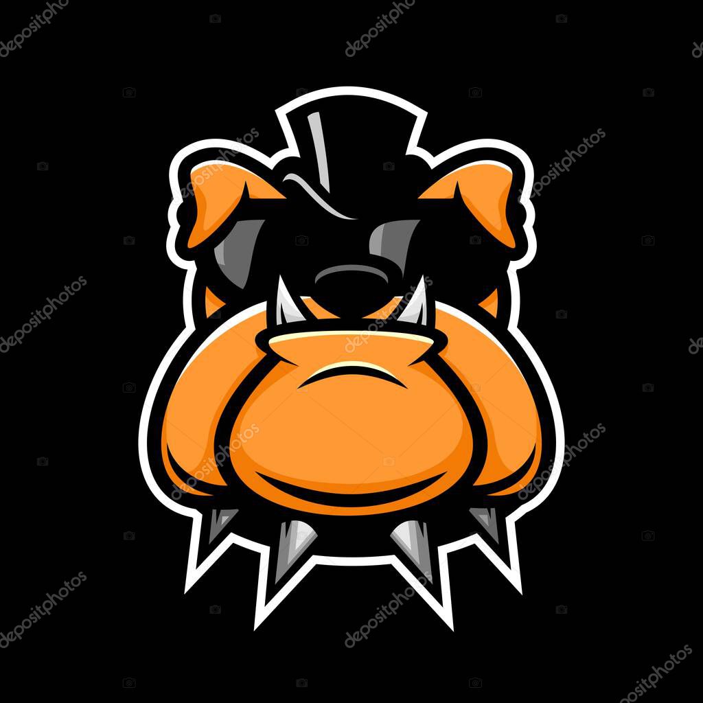 Vector illustration of a bulldog head
