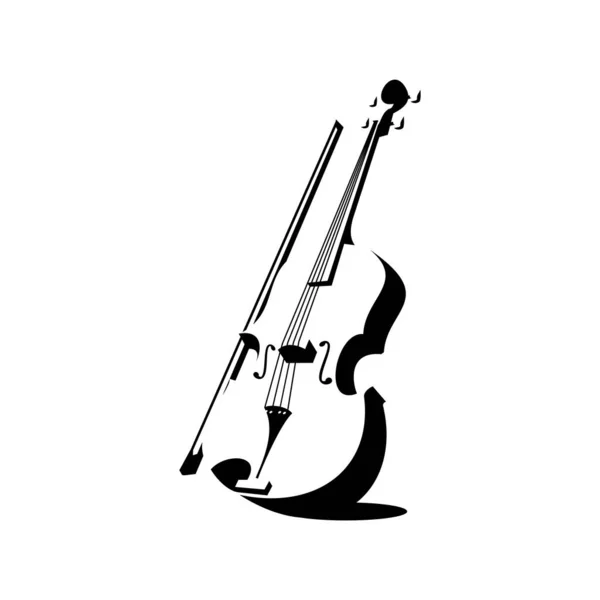 Векторна Скрипка Музичний Інструмент Білому Фоні — стоковий вектор