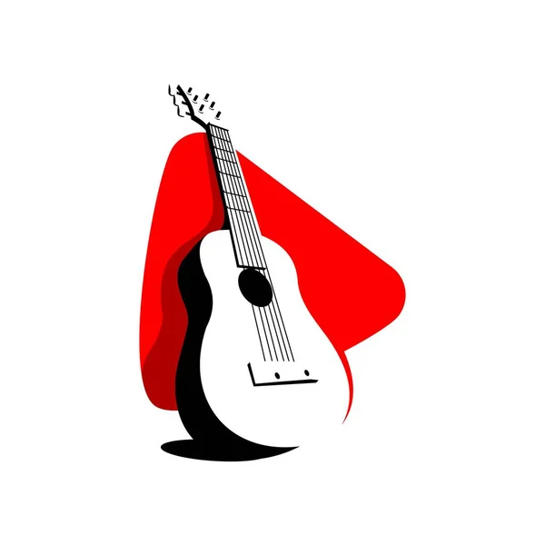 Вектор Гітарного Логотипу Трикутному Фоні Вибору — стоковий вектор