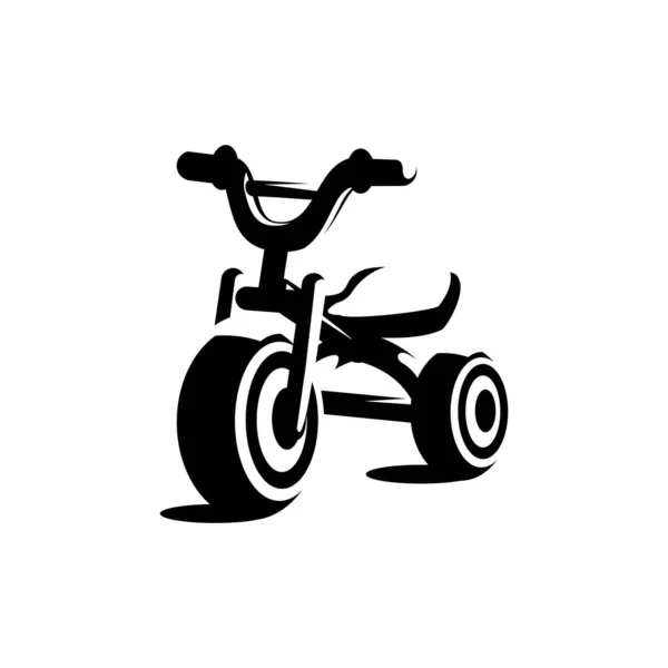 白い背景に3輪のベクトル子供用自転車 — ストックベクタ