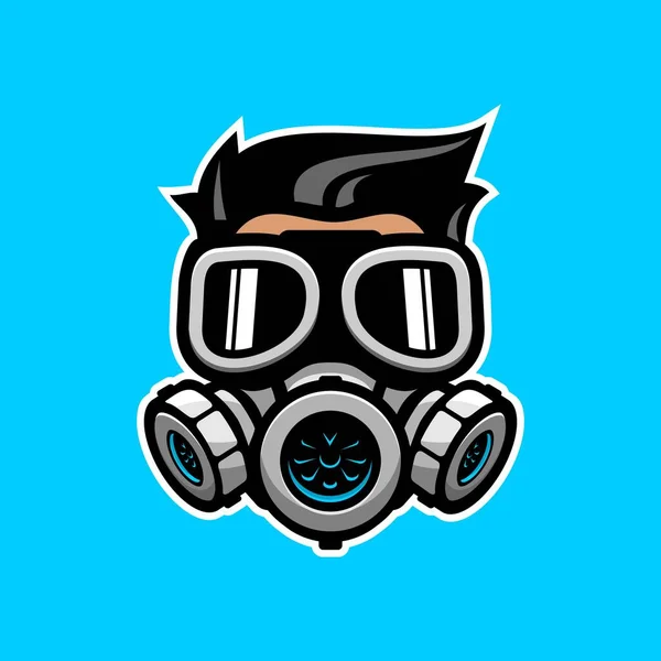 Gas mask logo for toxic team esport Royalty Free Vector