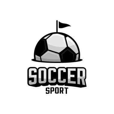 Futbol kulübü logosu illüstrasyon vektörü, top vektörü
