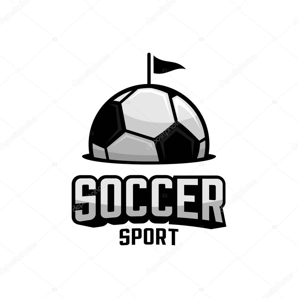 Football club logo illustration vector, ball vector