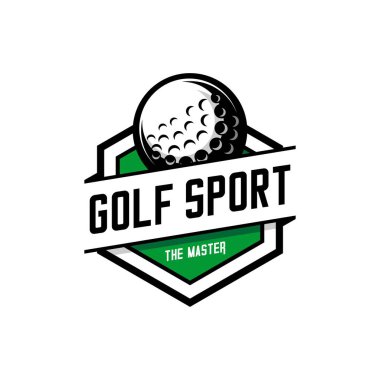 golf ball sport design vector on white background clipart