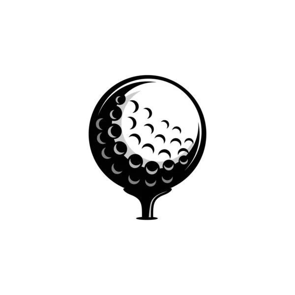 Golf Ball Sport Design Vector White Background — Stock Vector