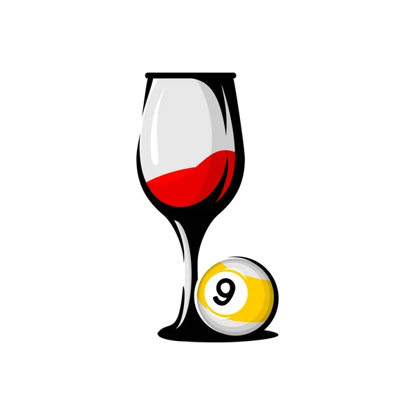 Vector Ein Glas Wein Auf Weißem Hintergrund — Stockvektor