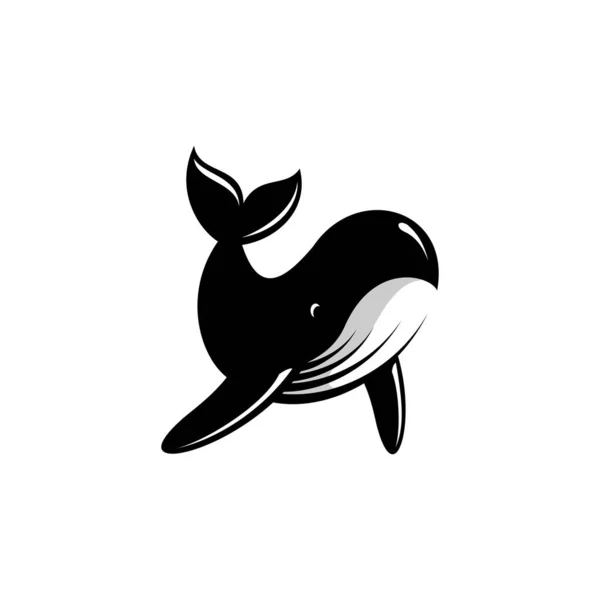 Skoki Wektor Logo Płetwala Błękitnego — Wektor stockowy