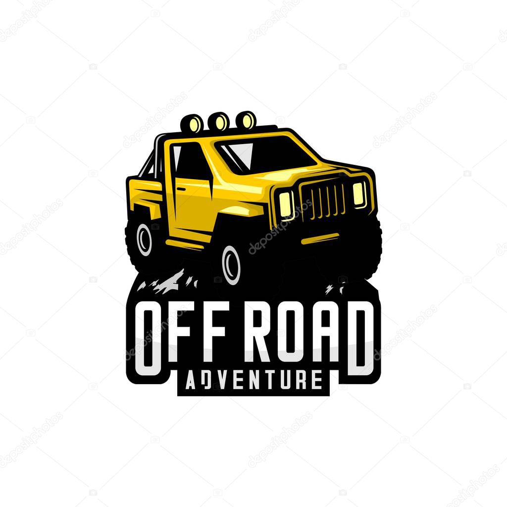 Offroad car design vector, extreme sports car with white background