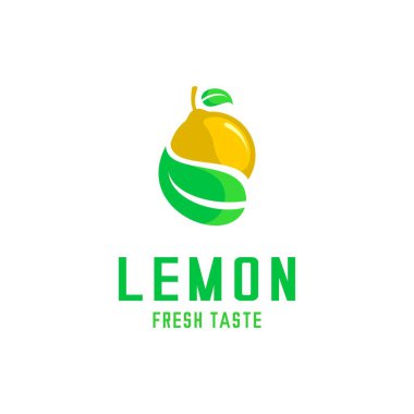taze limon logo illüstrasyon vektörü