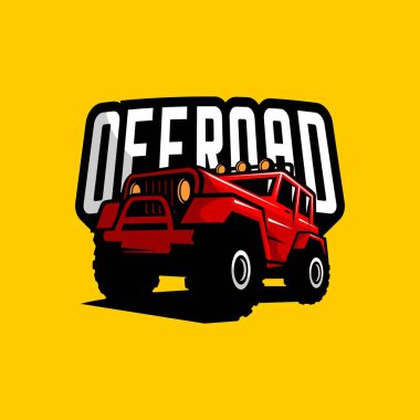 off road araba tasarım vektörü, beyaz arka planlı ekstrem spor araba