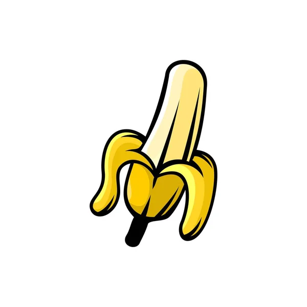 Žlutý Banánový Ilustrační Vektor — Stockový vektor