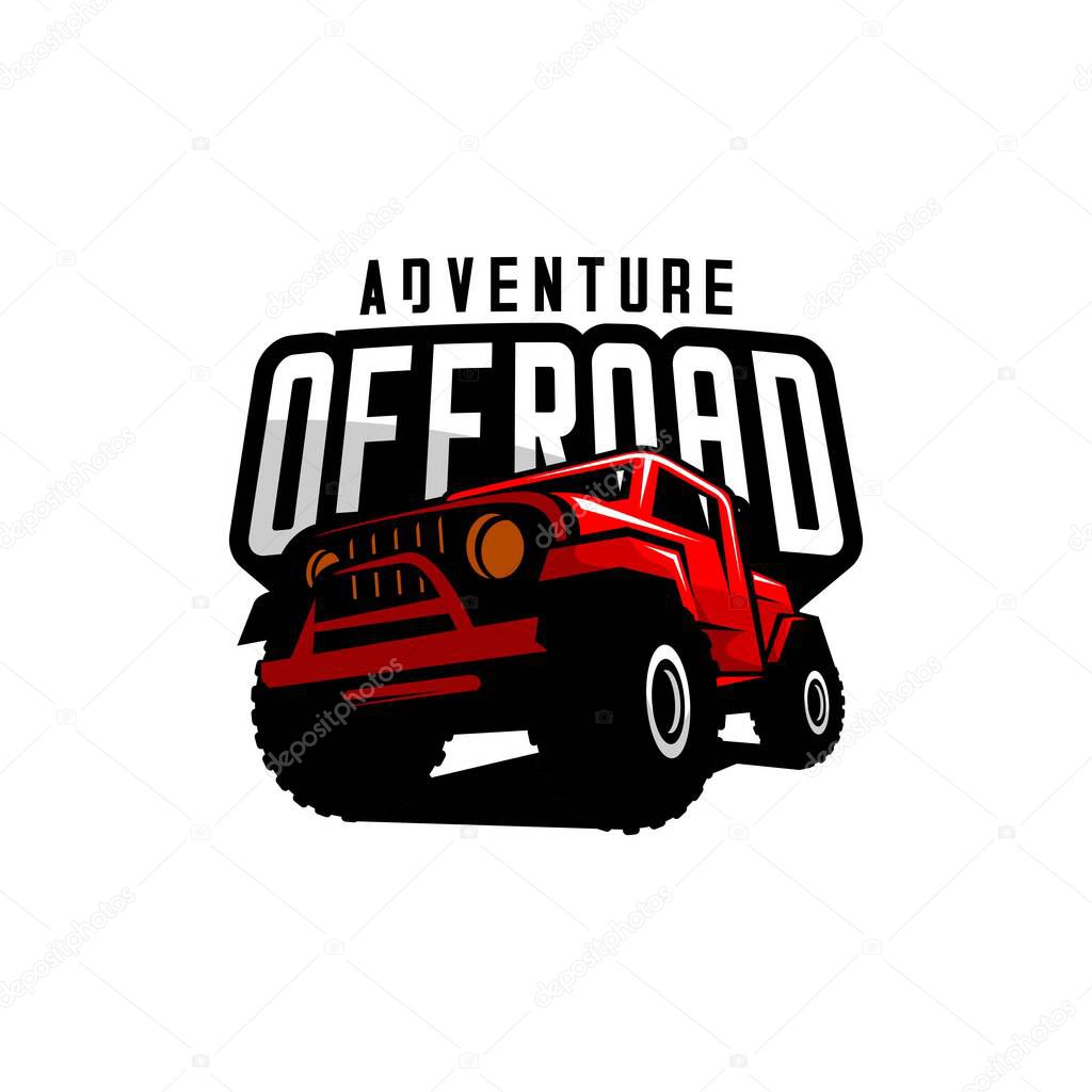 Offroad car design vector, extreme sports car with white background