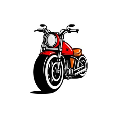 Motosiklet vektörü, beyaz arkaplanda motosikletçi topluluk vektörü