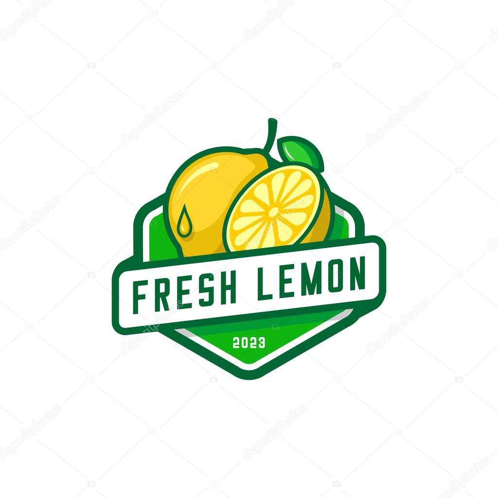 Lemon logo vector, vector cut lemon