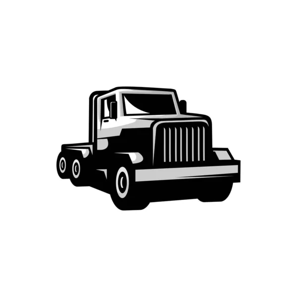 白色背景下的卡车运输矢量设计 — 图库矢量图片
