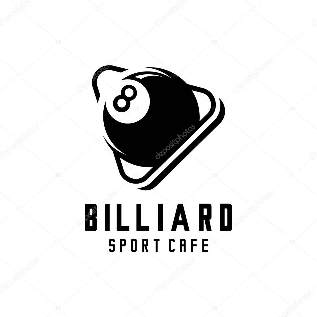 Vector illustration of billiard ball on white background