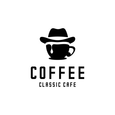 Kahve fincanı logo vektör tasarımı, kafe logosu