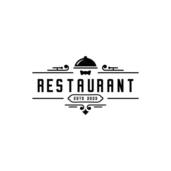 Векторний Дизайн Логотипу Ресторану Білому Тлі — стоковий вектор