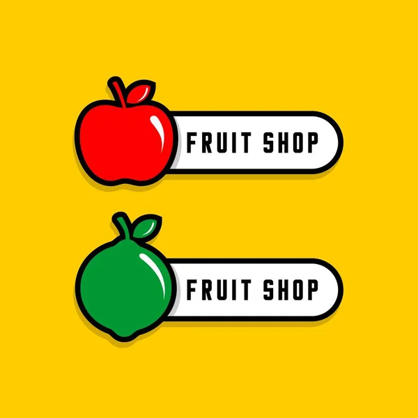 Vetor Preço Fruta Loja Frutas Vetorial Mercado — Vetor de Stock