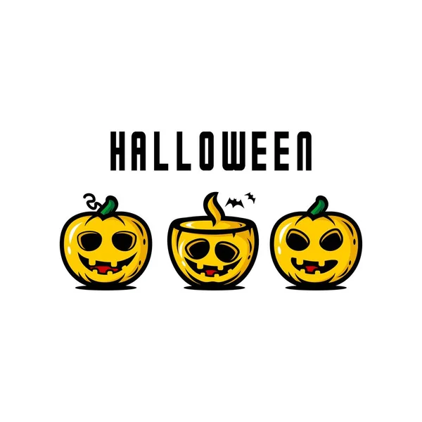 Halloween Dýně Monster Vektor Šťastný Halloween — Stockový vektor