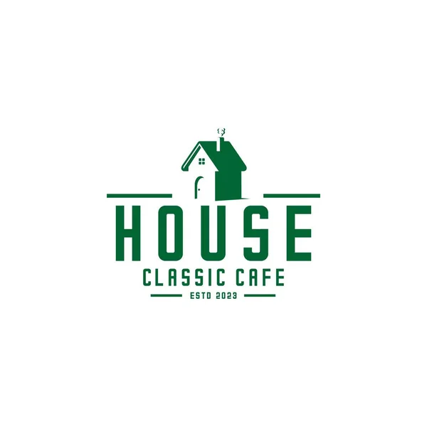 Cafe Classic Logo Koffie Cafe — Stockvector