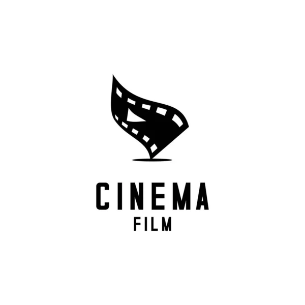 Film Reel Vector Bioscoop Logo Witte Achtergrond — Stockvector
