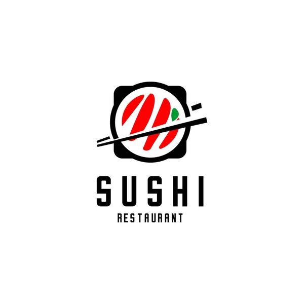Vector Logo Sushi Restaurant Stick — Stock Vector