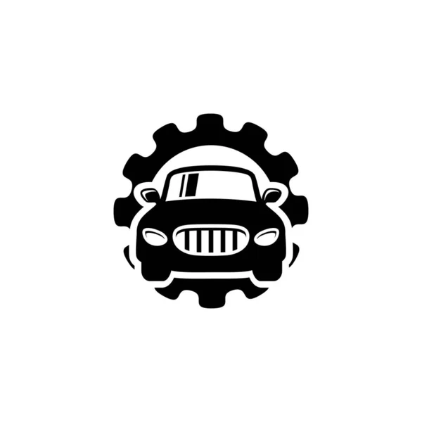 Reparação Carro Logotipo Bacground Branco — Vetor de Stock