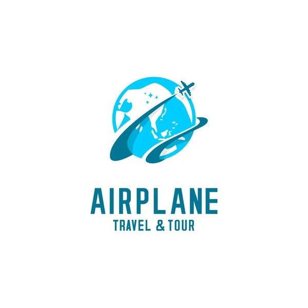 Samolot Wektor Latający Podróżujący Lub Logo Lotu — Wektor stockowy