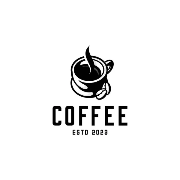 Kahve Logosu Vektör Çizimi Kafe Logosu Dükkan Logosu Market Logosu Stok Illüstrasyon