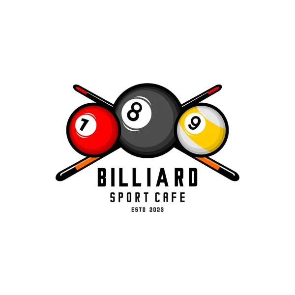 Stock vector billiard ball and stick logo