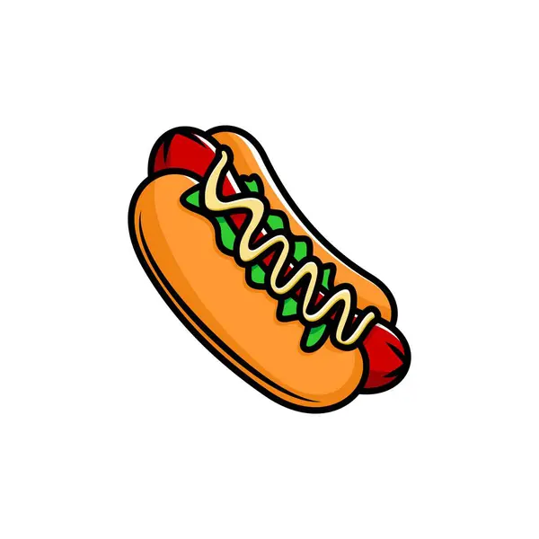 Hot Dog Vector Fast Food Vectorbeelden