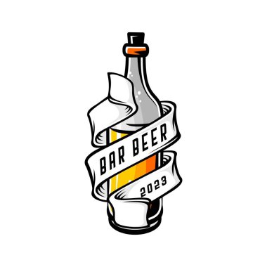 Bir şişe bira vektörü. 
