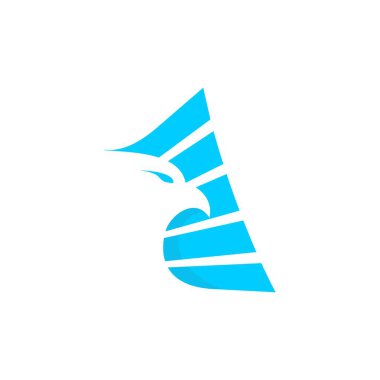 Bir kartalın vektör logosu ve ışık kanatları