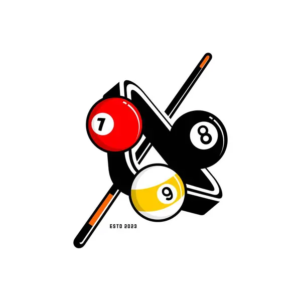 Вектор Логотипа Бильярдного Шара Стоковая Иллюстрация