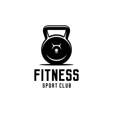 Kettlebell vektörü, fitness jimnastik salonu vektörü tasarımı 
