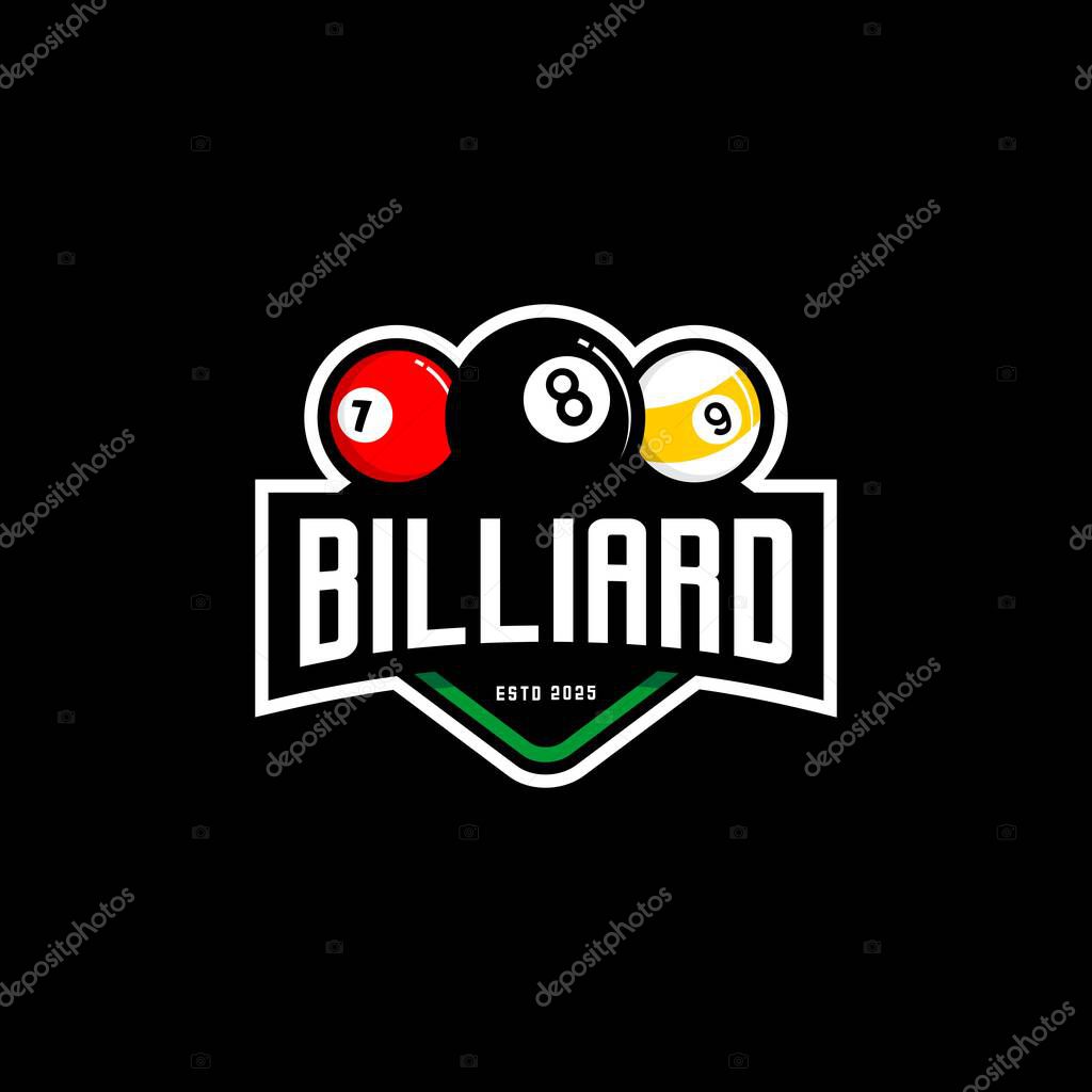 Three balls of billiard logo