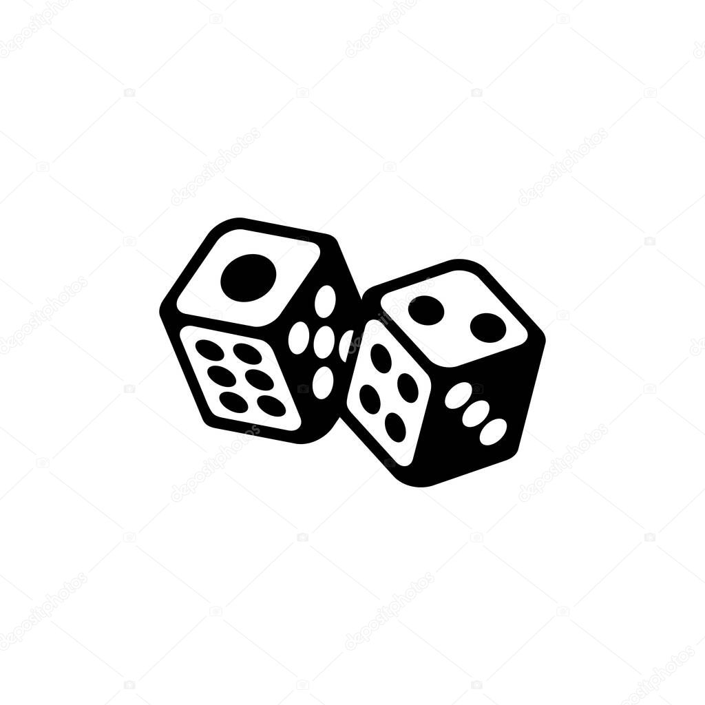 Dice block vector on white background