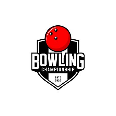 Beyaz arkaplanda bowling logosu 