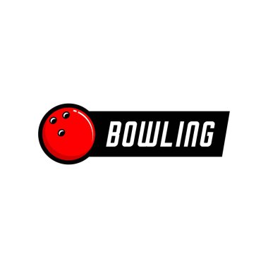 Bowling spor logosu basit tasarım 