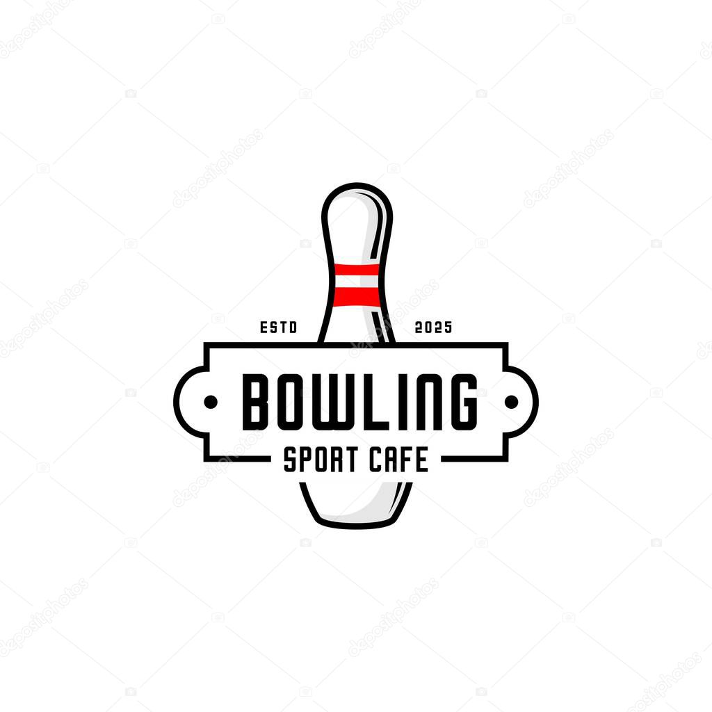 Bowling sport logo simple design