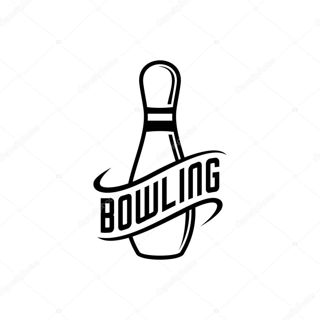 Bowling sport logo simple design