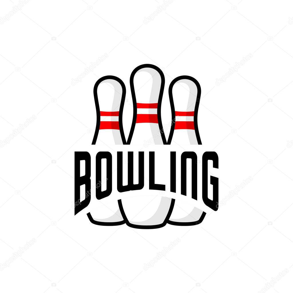 Bowling sport logo simple design