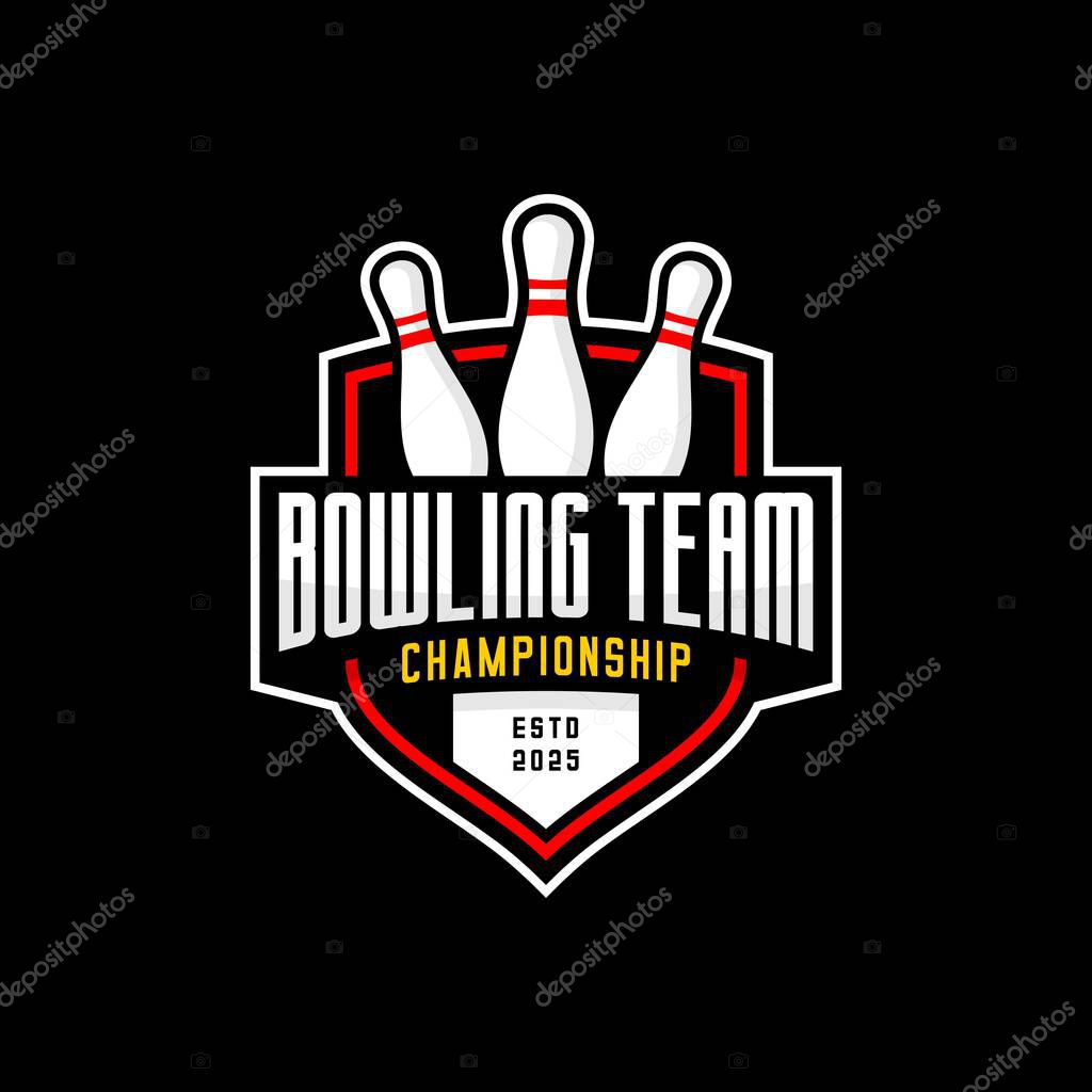 Bowling sport logo simple design