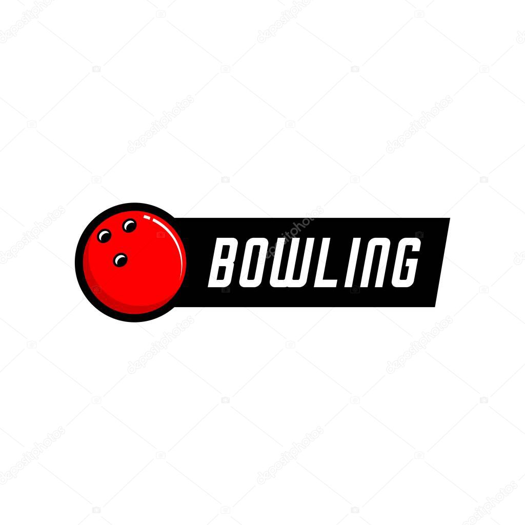 Bowling sport logo simple design